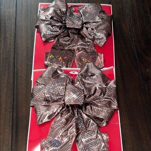 Shiny Iridescent Brown Copper Large Decorative Bows